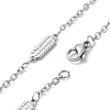 Non-Tarnish 304 Stainless Steel Rectangle Link Chain Necklace NJEW-K249-05P-3