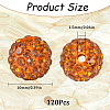 120Pcs Pave Disco Ball Beads RB-SC0001-13B-2