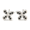 Rack Plating Brass Micro Pave Clear Cubic Zirconia Stud Earrings EJEW-N055-02P-05-RS-1