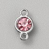 Faceted Glass Flat Round Connector Charms FIND-WH20042-56E-1
