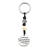 3Pcs Synthetic Coral & Wood & Alloy Keychain KEYC-JKC01007-4