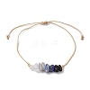 Natural Mixed Gemstone Chips Braided Bead Bracelets BJEW-JB11036-03-1