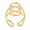 304 Stainless Steel Open Cuff Rings for Women RJEW-M020-07G-05-3