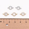 Flower Brass Micro Pave Cubic Zirconia Links X-ZIRC-L054-09-NR-4