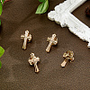8Pcs Cross Alloy Lapel Pin Backs for Backpack Clothes JEWB-DC0001-31G-4