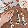 Imitation Leather Tassel Keychains KEYC-WH20005-004-3