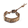 Cowhide Leather Cord Bracelets BJEW-R309-01A-10-5