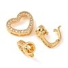 Brass Micro Pave Clear Cubic Zirconia Fold Over Clasps KK-D259-02A-G-2