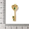 Rack Plating Brass Micro Pave Cubic Zirconia Pendants KK-U022-16D-02-3