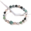 Natural Moss Agate Beaded Bracelets PW-WG17F1A-01-1