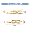 DICOSMETIC 10Pcs 2 Colors Bowknot Rack Plating Brass Clear Cubic Zirconia Watch Band Clasps ZIRC-DC0001-09-2