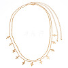 1Pc Alloy Double Layer Cross Charm Waist Chains AJEW-TA0002-20-1