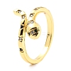 Brass Micro Pave Cubic Zirconia Cuff Rings RJEW-F116-03G-3