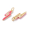 Brass Micro Pave Clear Cubic Zirconia Pendants LS-ZIRC-A019-12G-G-2