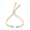 Cotton Cord Bracelet Making KK-F758-03K-P-1