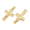 Easter Brass Micro Pave Clear Cubic Zirconia Pendants CU-CBADC6C-09G-02-2