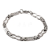 Tarnish Resistant 304 Stainless Steel Byzantine Chain Bracelets BJEW-B078-94P-1