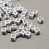 Large Hole Acrylic Letter European Beads X-SACR-Q103-6mm-01O-1