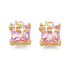 Brass Inlaid Cubic Zirconia Charms KK-N231-291B-1