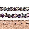 Electroplate Transparent Glass Beads Strands EGLA-Q133-01A-05-4