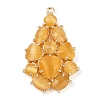 Brass Cat Eye Pendants KK-R224-16B-G-1