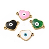 201 Stainless Steel Enamel Connector Charms STAS-P320-14G-1