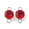 304 Stainless Steel Micro Pave Cubic Zirconia Connector Charms STAS-H240-50P-03-1