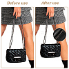 1Pc Black PU Leather Alloy Crub Chain Purse Strap Extenders for Purse Making PURS-CL0001-10A-5