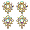 4Pcs Teardrop Shape Hotfix Rhinestone Iron on Patches PATC-FG0002-25B-1