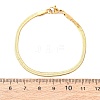 304 Stainless Steel Flat Snake Chain Bracelets BJEW-C134-01A-G-5