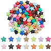140Pcs 14 Colors Luminous Opaque Acrylic Beads SACR-SC0001-50-1
