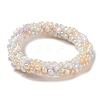 Crochet Glass Beads Braided Stretch Bracelet BJEW-K232-01U-1