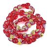 Electroplate Baking Paint Transparent Glass Beads Strands GL-CBA17FF-01-4