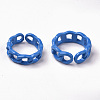 Spray Painted Alloy Cuff Rings RJEW-T011-27-RS-2