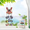 DIY Diamond Painting Butterfly Sun Catcher Wind Chime Kits PW-WG14800-01-3