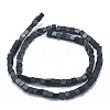 Natural Black Stone Beads Strands G-F631-C14-2