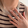 6Pcs Stainless Steel Spring Gate Rings STAS-BBC0008-34A-5