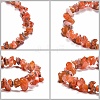 Carnelian(Dyed) Chips Stretch Bracelets BJEW-JB01308-04-4