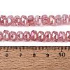 Electroplate Transparent Crackle Glass Beads Strands EGLA-Q135-01A-B08-4