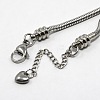 Tarnish Resistant 304 Stainless Steel European Round Snake Chains Bracelets LS-STAS-J015-08-3