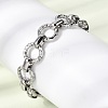 304 Stainless Steel Link Chain Bracelets for Women BJEW-P388-02A-P-1