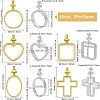 CHGCRAFT 10Pcs 10 Style Zinc Alloy Pendant Cabochon Settings FIND-CA0005-85-2