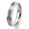 201 Stainless Steel Grooved Finger Ring Settings STAS-WH0039-11A-P-2