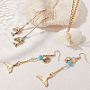 Ocean Theme Brass Pendants KK-SC0001-54G-5