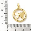 Brass Micro Pave Cubic Zirconia Enamel Pendants KK-G517-04G-01-3