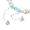 Adjustable Synthetical Turquoise & Magnesite Beaded Braided Bead Bracelets for Women BJEW-JB11545-4