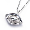 304 Stainless Steel Pendant Necklaces NJEW-L150-04-3