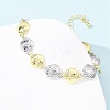 Brass Link Chain Bracelets for Women BJEW-G762-01GP-02-3