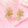 Brass Stud Earrings EJEW-S249-02G-1