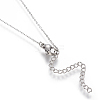 Brass Micro Pave Cubic Zirconia Pendant Necklaces NJEW-I230-15-5